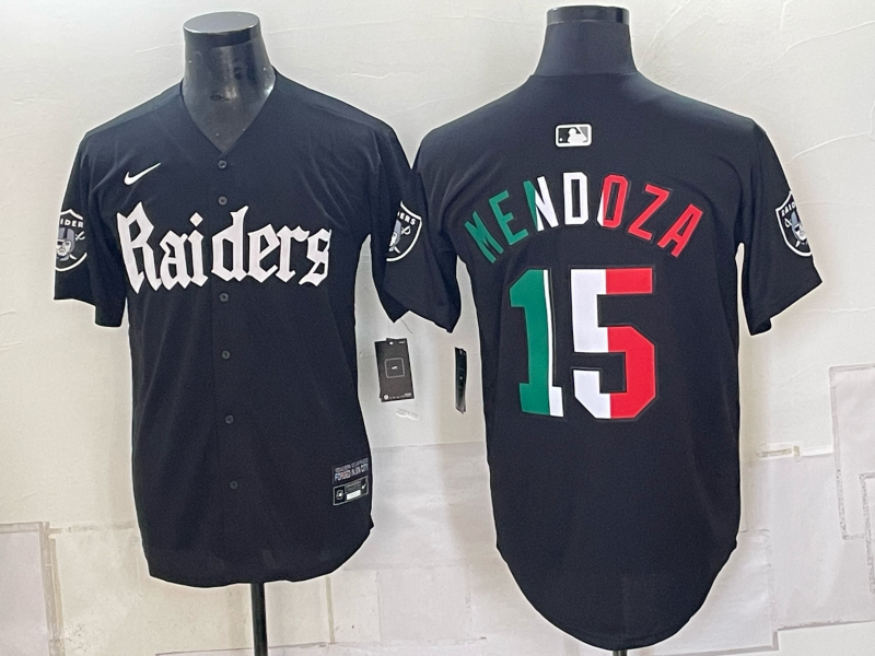 Men 2026 Oakland Raiders #15 Mendoza BLACK Nike Limited NFL Jersey 0931001->oakland raiders->NFL Jersey